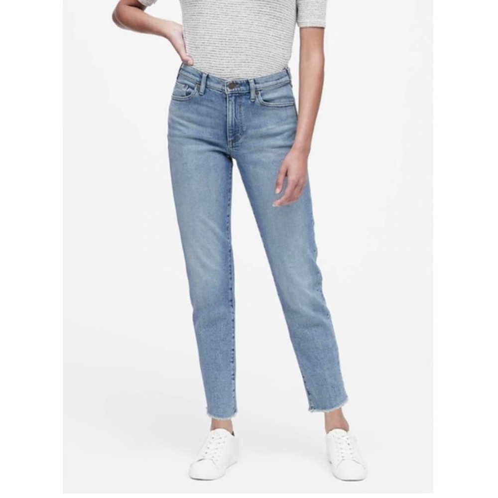 Banana Republic High-Rise Straight Leg Jeans